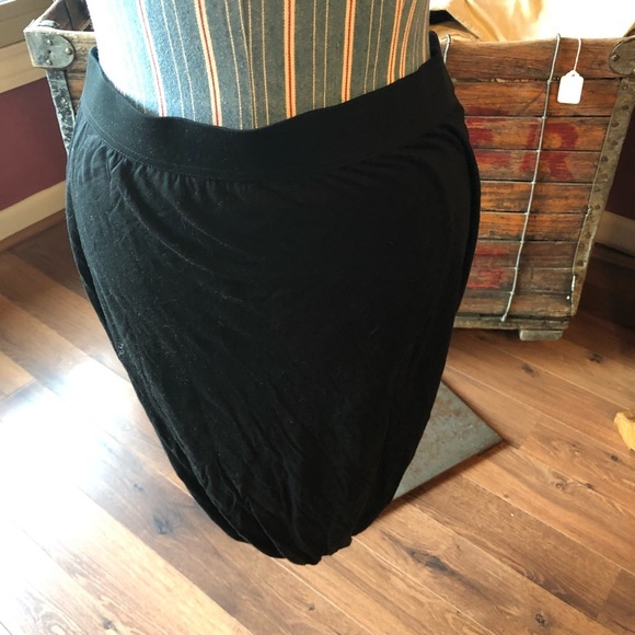 DKNY PURE Asymmetrical Drape Front Jersey Skirt - Picture 2 of 4